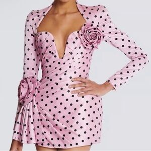 Atoir The Missy Dress Pink & Black Polka Dot! NWT!!